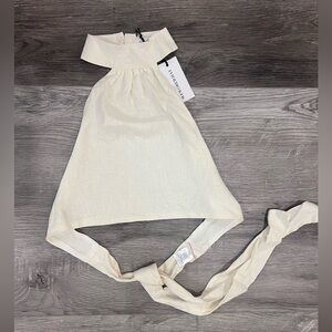 NWT WeWoreWhat Cream Crop Top